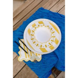 6 platos Mix&Match - Amarillo y blanco. n2