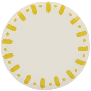 6 platos pequeos Mix&Match - Amarillo y blanco