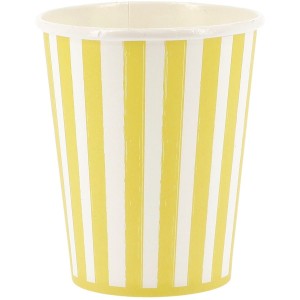 6 vasos Mix&Match - Amarillo y blanco