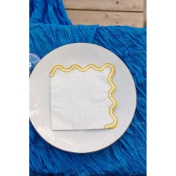 10 servilletas Mix&Match - Amarillas y blancas. n3