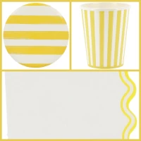 Caja de fiesta Mix&Match amarilla y blanca