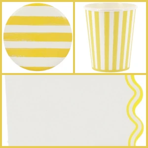 Caja de fiesta Mix&Match amarilla y blanca