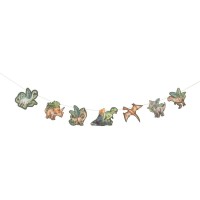 Guirnalda de dinosaurio verde
