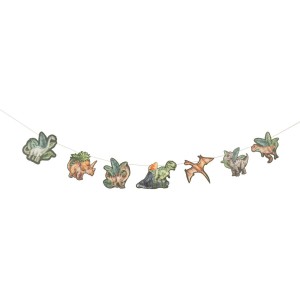 Guirnalda de dinosaurio verde