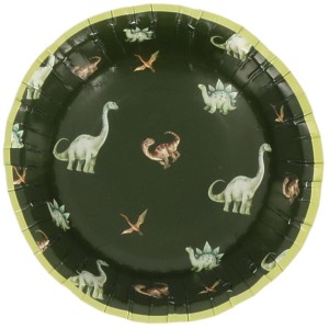 6 tazones de dinosaurio verdes