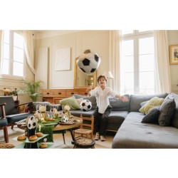 Globo de helio blanco y negro con forma de ftbol -  55 cm. n3