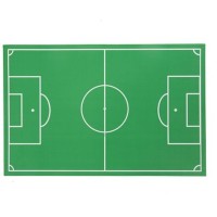 8 manteles individuales de campo de ftbol verde y blanco - 40 x 26 cm