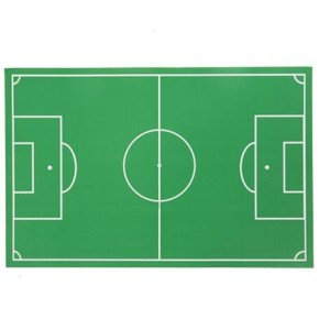 8 manteles individuales de campo de ftbol verde y blanco - 40 x 26 cm