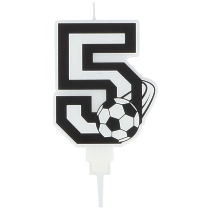 Vela de ftbol nmero 5 - 8, 5 cm 