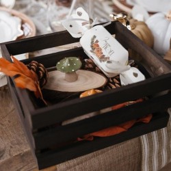 Surtido de hojas de arce,  ramitas y setas en resina. n°2