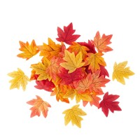 Juego de 50 hojas de arce en colores otoales - 10 cm