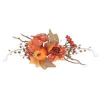 Decoracin Dulzura Otoal - Naranja y mbar - 30 cm
