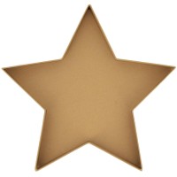 Bandeja de cartn kraft Estrella - 40 cm - Alimentaria