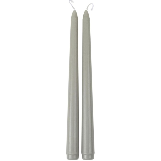 2 Velas Antorcha de Cera  Verde Gris 