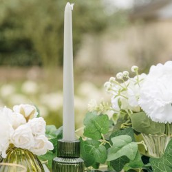 2 Velas Antorcha de Cera  Verde Gris. n1