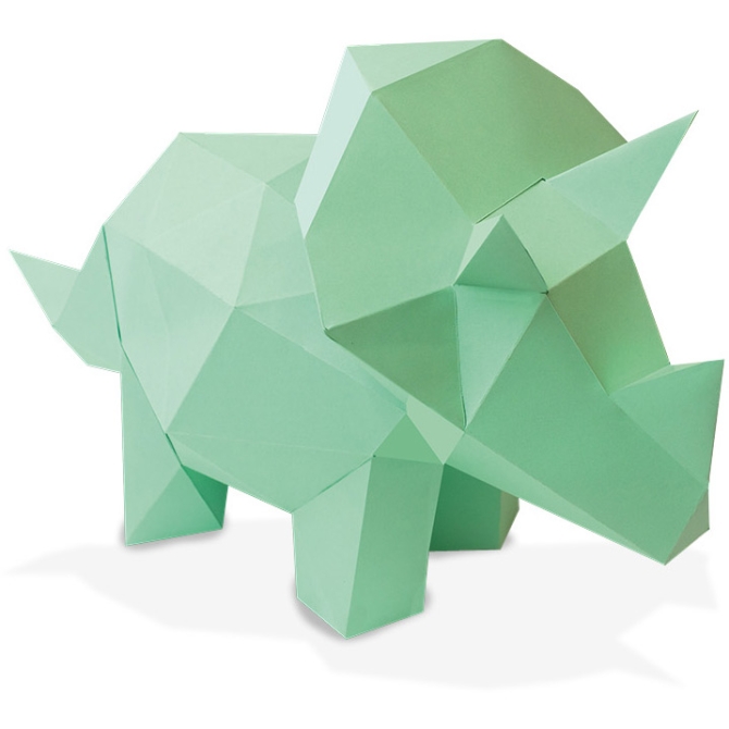 Trofeo Triceratops Pequeño - Papel 3D 