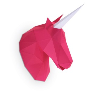 Trofeo Unicornio Rosa - Papel 3D