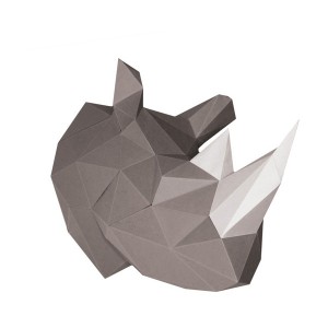 Trofeo Rinoceronte Gris - Papel 3D