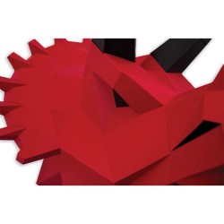 Trofeo Triceratops Rojo - Papel 3D. n1