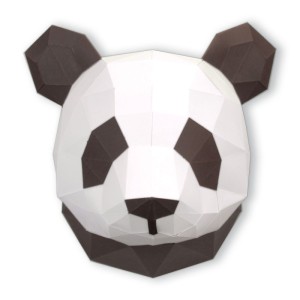 Trofeo Panda cabeza - Papel 3D