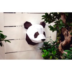 Trofeo Panda cabeza - Papel 3D. n2