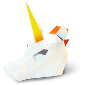 Mscara Unicornio - Papel 3D