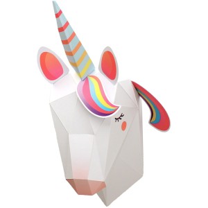 Trofeo Unicornio en papel 3D para Construir y su Decoracin