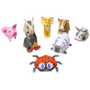 Kit 8 Papertoys Animales