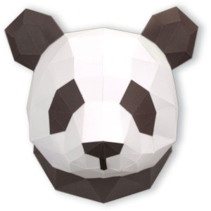 Trofeo Cabeza del Pequeo Panda - Papel 3D