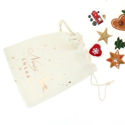 Set de 24 Mini Regalos Decorativos (3 cm)  +  Bolsa de Algodn - Calendario de Adviento de Madera. n1