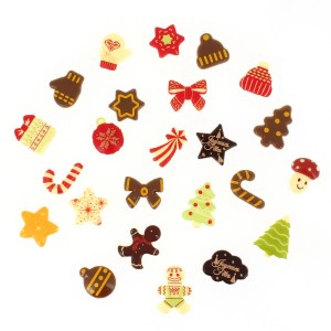 24 Mini Regalos de Chocolate (3,2 cm maxi) - Calendario de Adviento