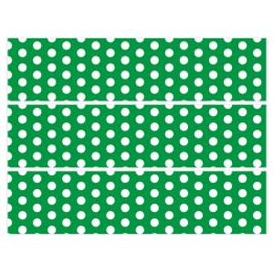 Contornos de tarta - Lunares blancos/verdes
