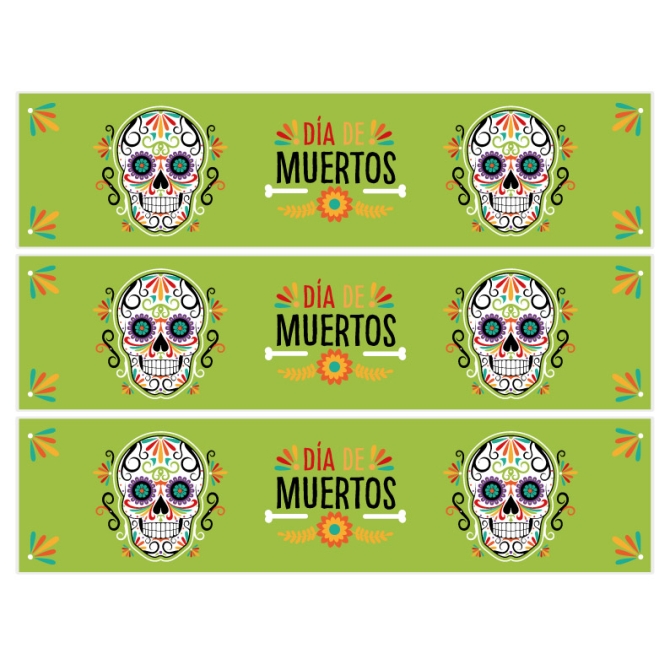 Contornos de tarta - Calavera Verde 