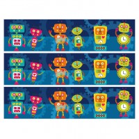 Contornos de pastel - Fiesta de robots