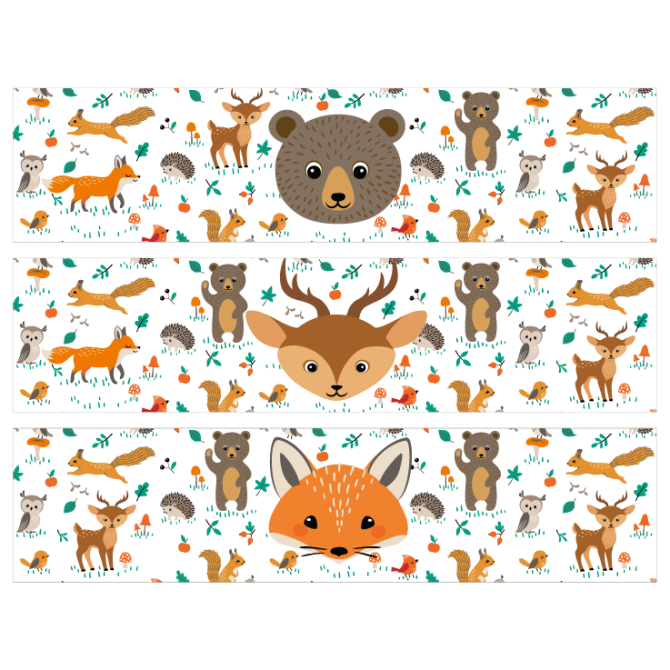 Contornos de tarta - Animales del bosque 