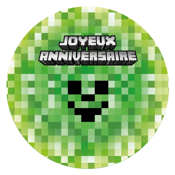 Disco para tarta Pixcraft (19 cm) 