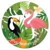 Disco de tarta Paraso Tropical (19 cm)