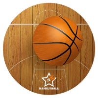 Disco de azcar Baloncesto (19 cm)