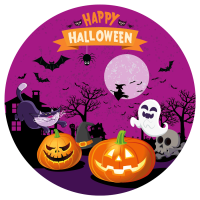 Disco de tarta Happy Halloween (19 cm)