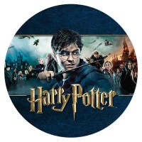 Disco para tarta Harry Potter - Saga (19 cm)