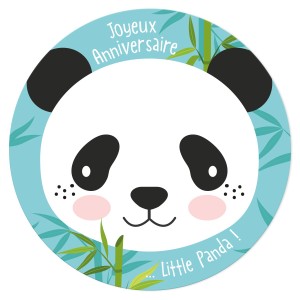 Disco de azcar Pequeo Panda (19 cm)