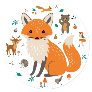 Disco de azcar Pretty Fox (19 cm)