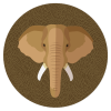Disco de azúcar - Elefante (19 cm)