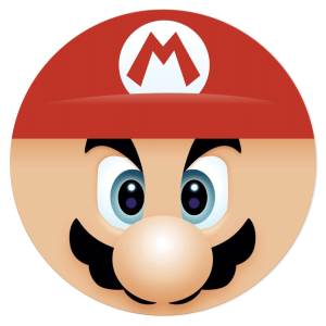 Disco de azcar cabeza de Super Mario (19 cm)