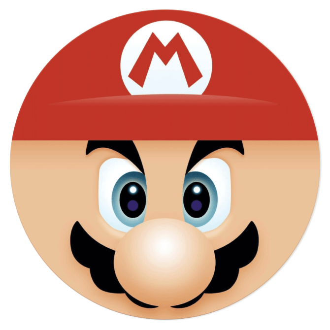 Disco de azúcar cabeza de Super Mario (19 cm) 