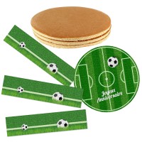 Kit Tarta Cancha de Ftbol - Con bizcocho de cacao