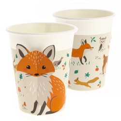 6 Vasos Animales del Bosque - Reciclables. n1