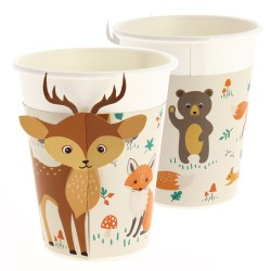 6 Vasos Animales del Bosque - Reciclables. n2