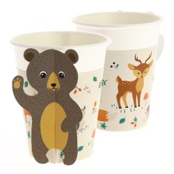 6 Vasos Animales del Bosque - Reciclables. n3