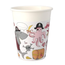 6 Vasos Color Pirata - Reciclables. n5